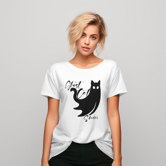 Ghost Cat Shadow T-Shirt - Print Concept