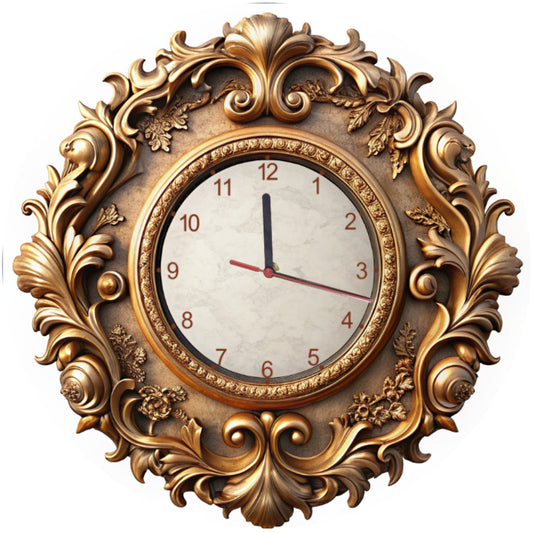 Retro Style Wall Clock Model 1 - Print Concept